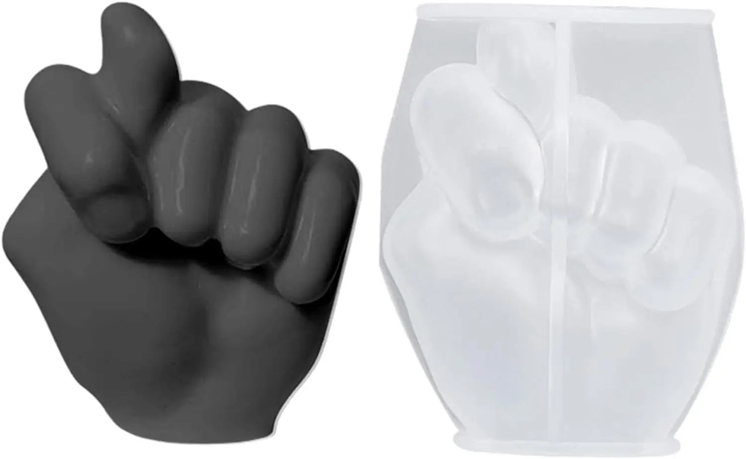 Форма для пальцев | 3D Силиконовая форма в форме руки, легко снимаемая Полупрозрачная Форма для мыла, Совместимая со смолой для Birt 0
